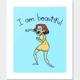 I Am Beautiful Creature Female Woman Zombie Posters and Art